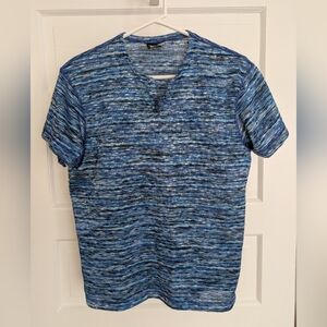 Men's Blue Patterned Shirt